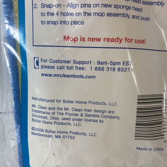 Mr Clean Classic Sponge Mop Replacement Scrubber Refill NEW 2008 Butler Home - Picture 6 of 8